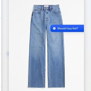 Abercrombie High Rise 90s Relaxed Jeans - Medium Marble NWOT